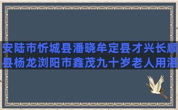 安陆市忻城县潘晓牟定县才兴长顺县杨龙浏阳市鑫茂九十岁老人用湛江市百富平南县泽盛生态种养一体化项目名称